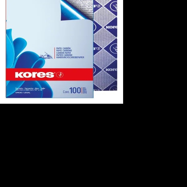 PAPEL CARBON OFI. KORESCARPETA C100H. AZUL